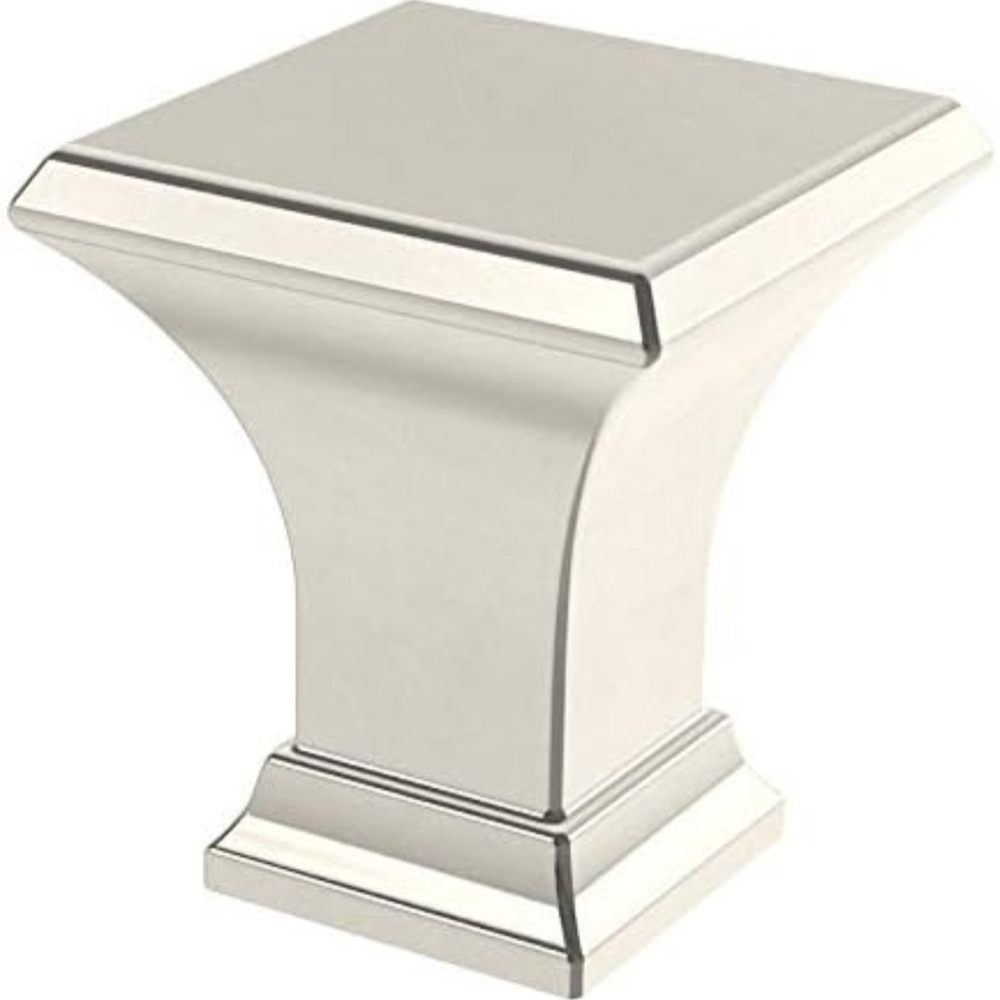 12 pcs Square Refined 1'' Polished Nickel Cabinet Knob Furniture Fittings